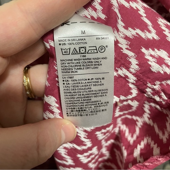 BANANA REPUBLIC Men’s Short Sleeve Button Down Collared Patterned Shirt Size M - Picture 6 of 6